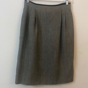 Patterned Creamy Beige Skirt - Size 8